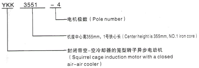 YKK系列(H355-1000)高压YKK5004-8三相异步电机西安泰富西玛电机型号说明